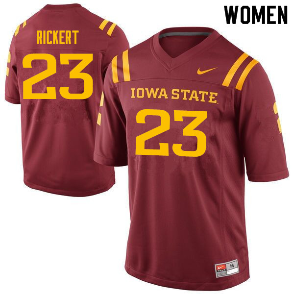 Iowa State Cyclones Women's #23 Parker Rickert Nike NCAA Authentic Cardinal College Stitched Football Jersey IG42V42NR